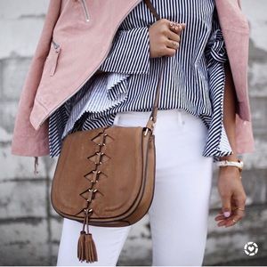 Vince Camuto Ancel Flap Real Leather Crossbody